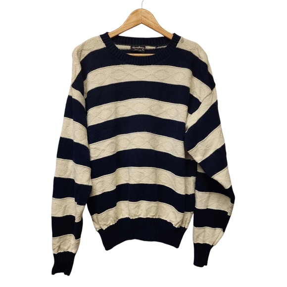 Vintage reed st james striped Knit oversized striped Sweater - Picture 3 of 7